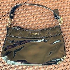 Patent leather coach purse